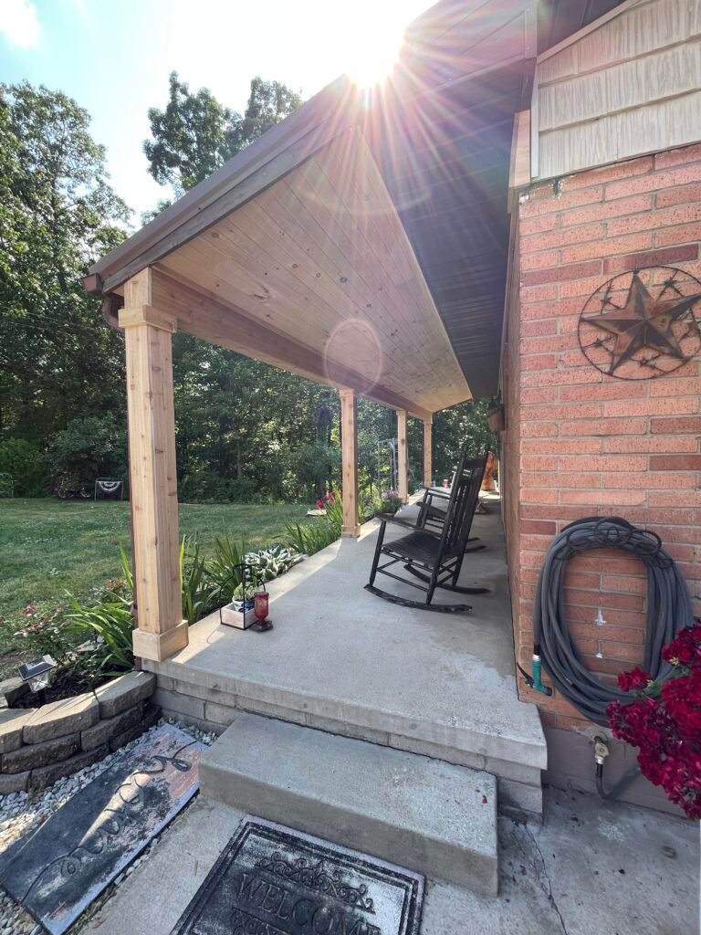 Porch cover by MADesigns Canton, Ohio Stark County